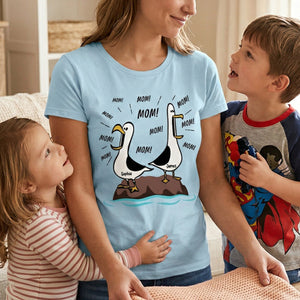 Seagull Mom Mom Mom - Personalized Shirt - Funny Gift For Mom