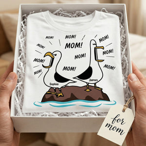 Seagull Mom Mom Mom - Personalized Shirt - Funny Gift For Mom
