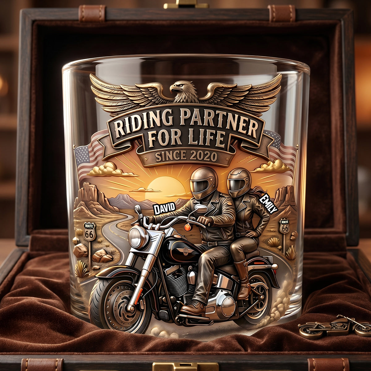 Riding Partner For Life Drinking Glass - Personalized Gifts For Couples