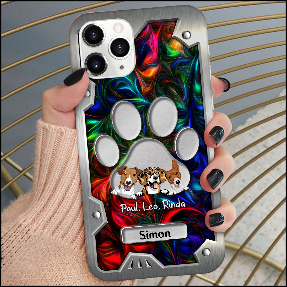 Personalized Dog Mom Dog Dad Paw Phone Case