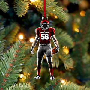 Personalized American Football Acrylic Ornament Christmas Ornament For Football Player