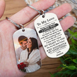 My Soulmate My Everything - Custom Name and Photo - Personalized Steel Keychain - Best Gifts For Couple