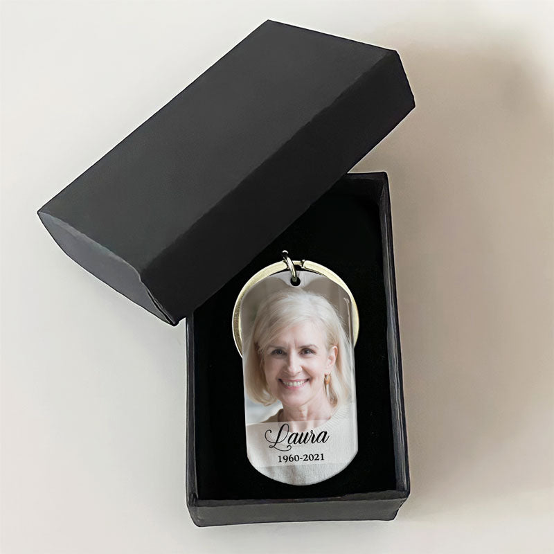 Until We Meet Again, Personalized Stainless Keychain, Memorial Gifts, Custom Photo