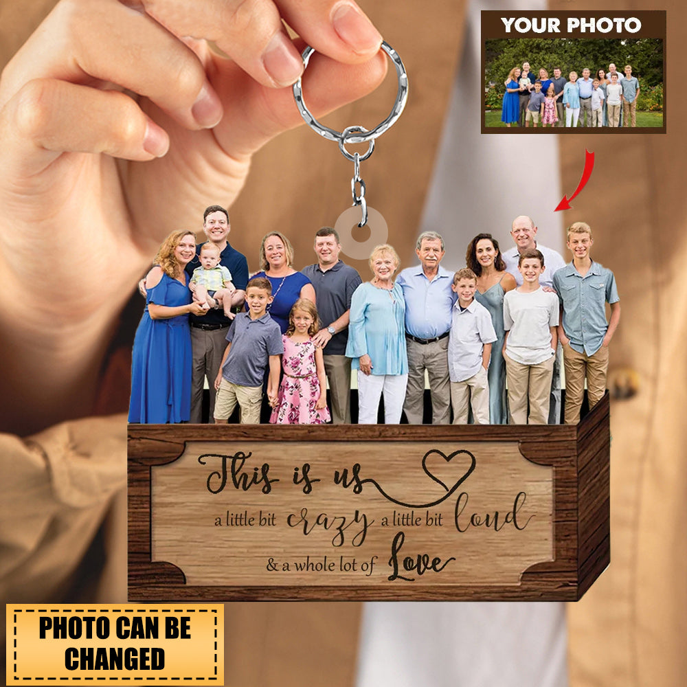 CUSTOM FAMILY KEYCHAIN - PERSONALIZED ARCYLIC KEYCHAIN