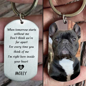 Cat and Dog Keychain-Memorial Gifts For Loss Of Dog and Cat - Personalized Keychains - Pet Memorial Gifts Cat Keychain