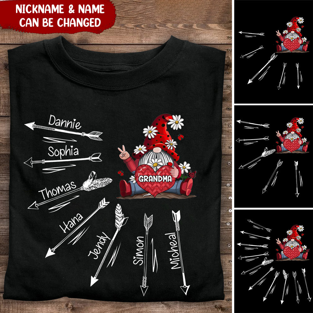 Grandma Mom Dwarf With Arrow Kids Personalized Shirt