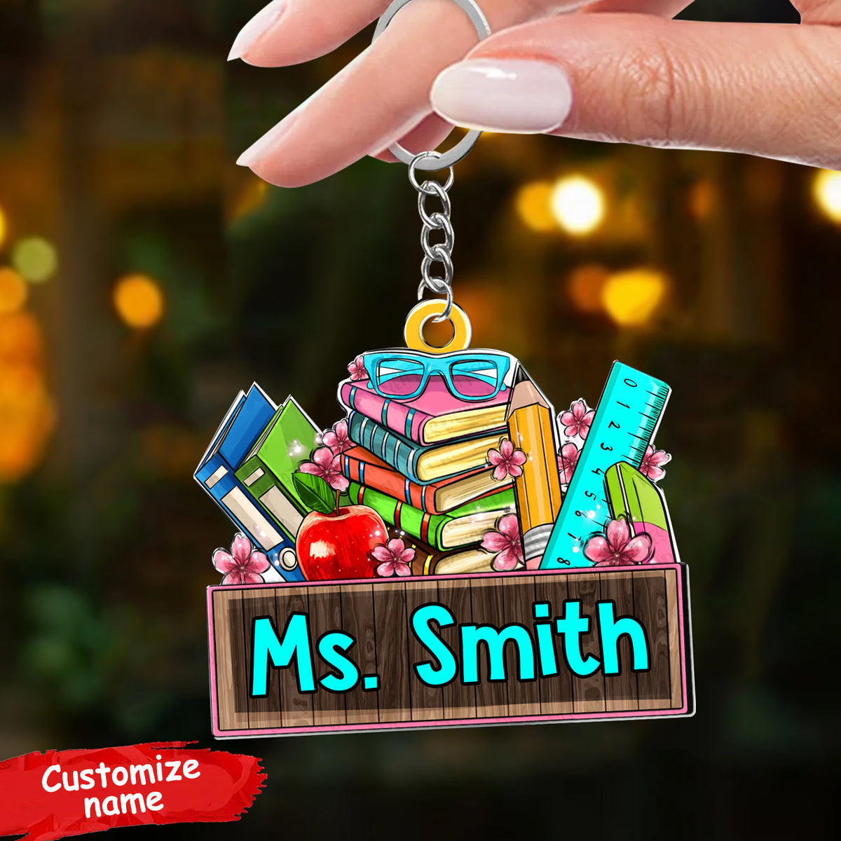 Teacher life Personalized Acrylic Keychain Personalized Teacher's Day Gift