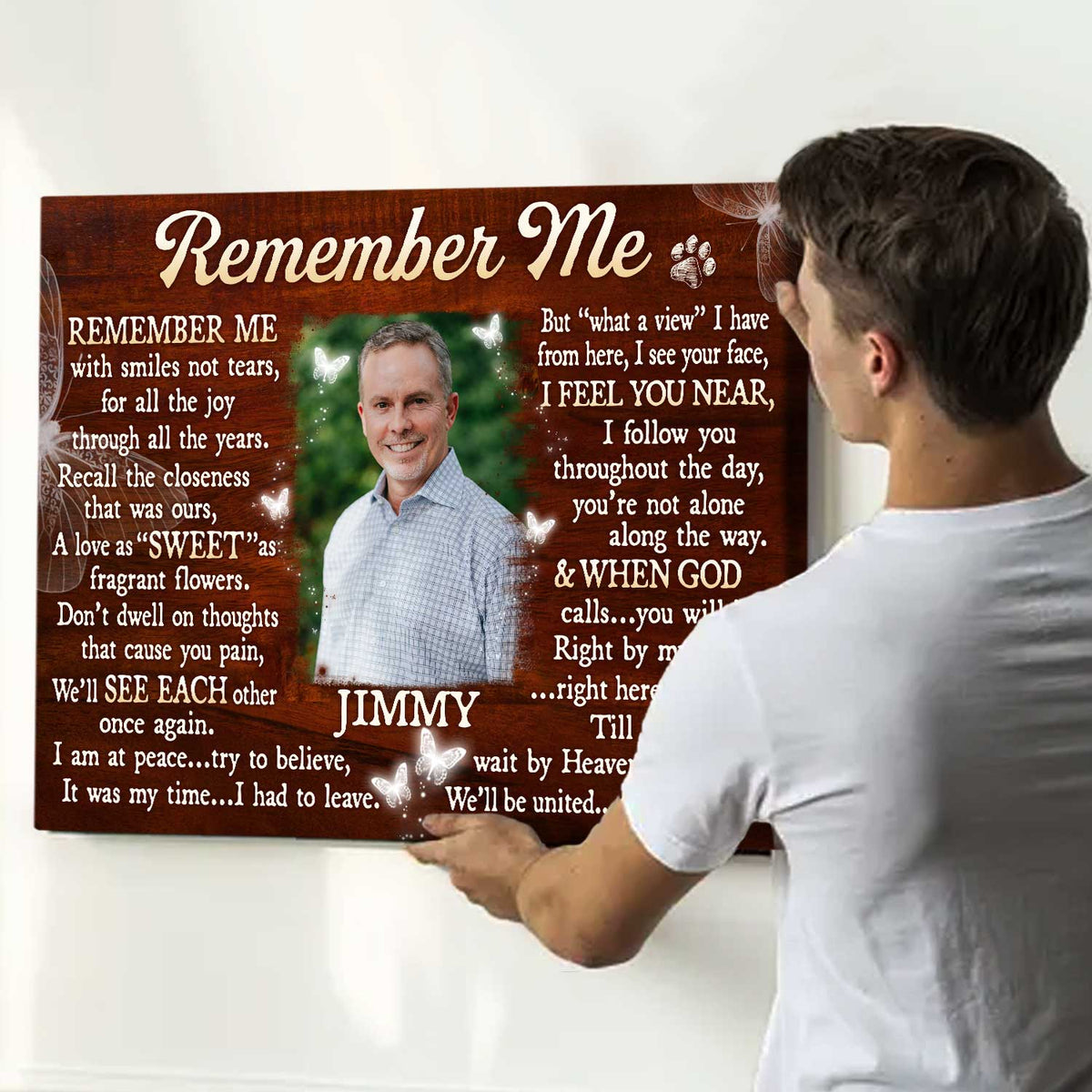 Unique Personalized Memorial Gifts, Custom Memorial Poster With Picture, In Memory of Gifts