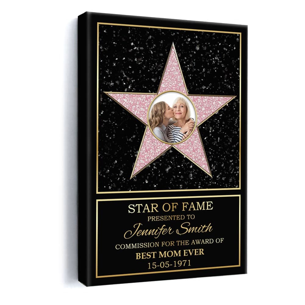Star Of Fame Custom Poster Gift For Family Upload Photo