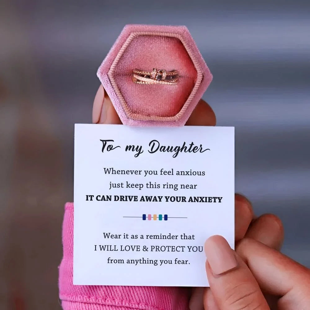 FOR DAUGHTER/GRANDDAUGHTER - DRIVE AWAY YOUR ANXIETY FIDGET RINGS
