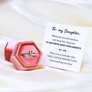 FOR DAUGHTER/GRANDDAUGHTER - DRIVE AWAY YOUR ANXIETY FIDGET RINGS
