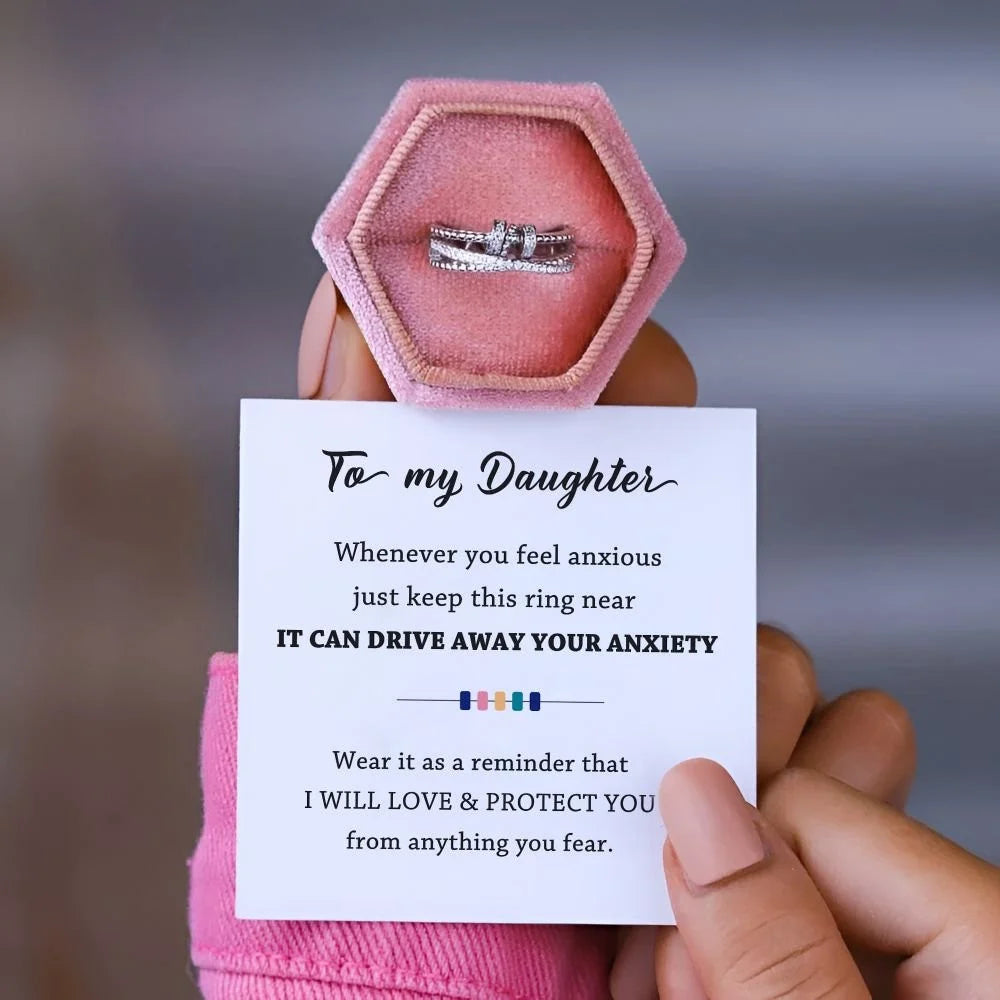 FOR DAUGHTER/GRANDDAUGHTER - DRIVE AWAY YOUR ANXIETY FIDGET RINGS