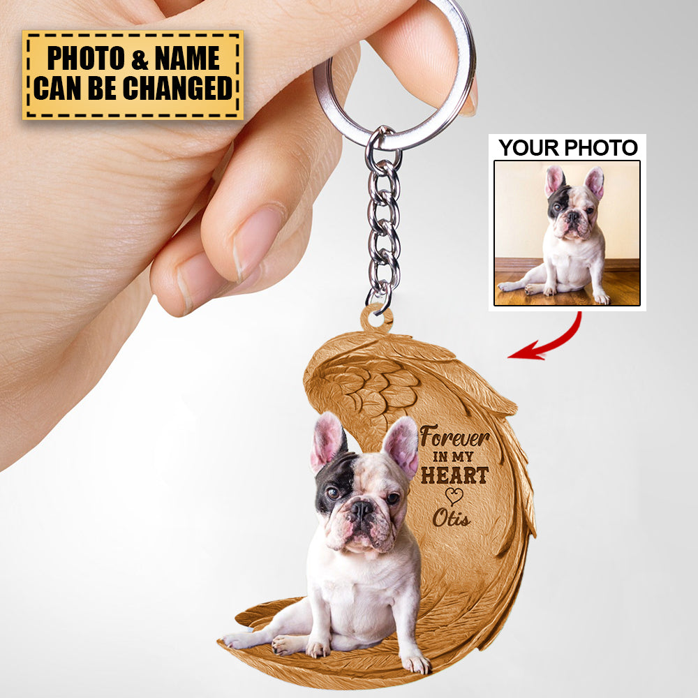 Personalized Flat Keychain - Gift For Pet Lover - Forever In My Heart