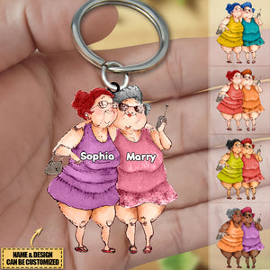 Personalized for Friends , Old Friends Sisters Acrylic Keychain
