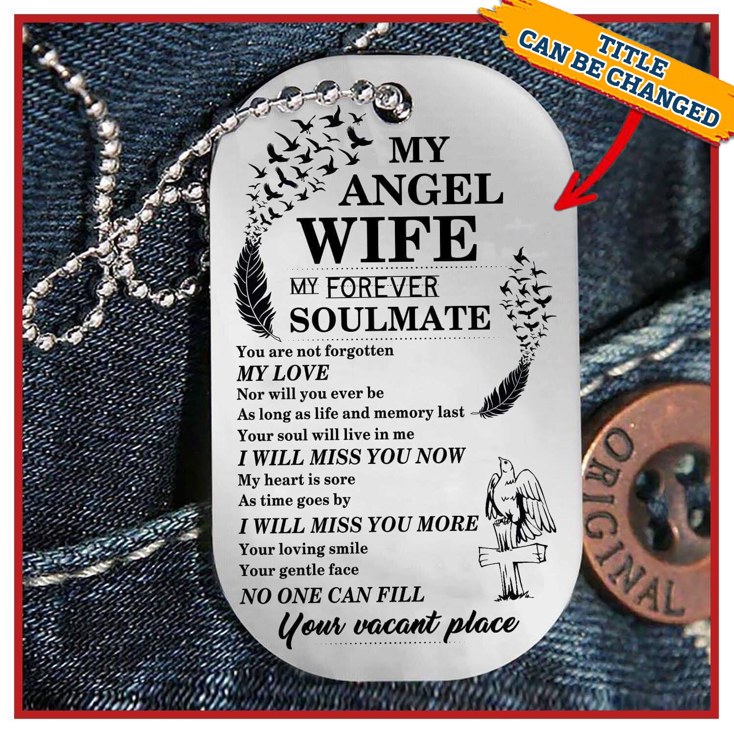 Your Soul Will Live In Me Custom Stainless Steel Keychain Memorial