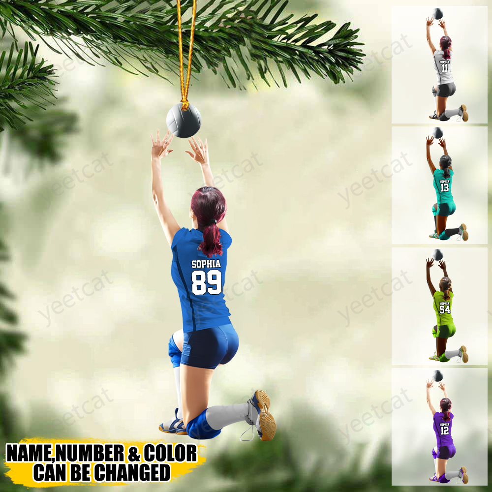 Personalized Volleyball Player Acrylic Christmas Ornament,A Wonderful Gift Volleyball Lovers