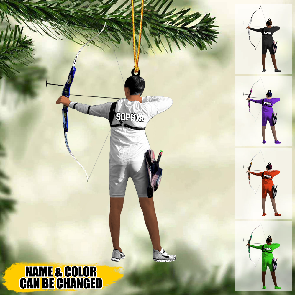 Personalized Archery Acrylic Christmas Ornament,Great Gift Idea For archery Lovers