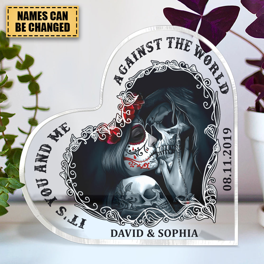 The Day I Lost You Personalized Heart Shaped Acrylic Plaque