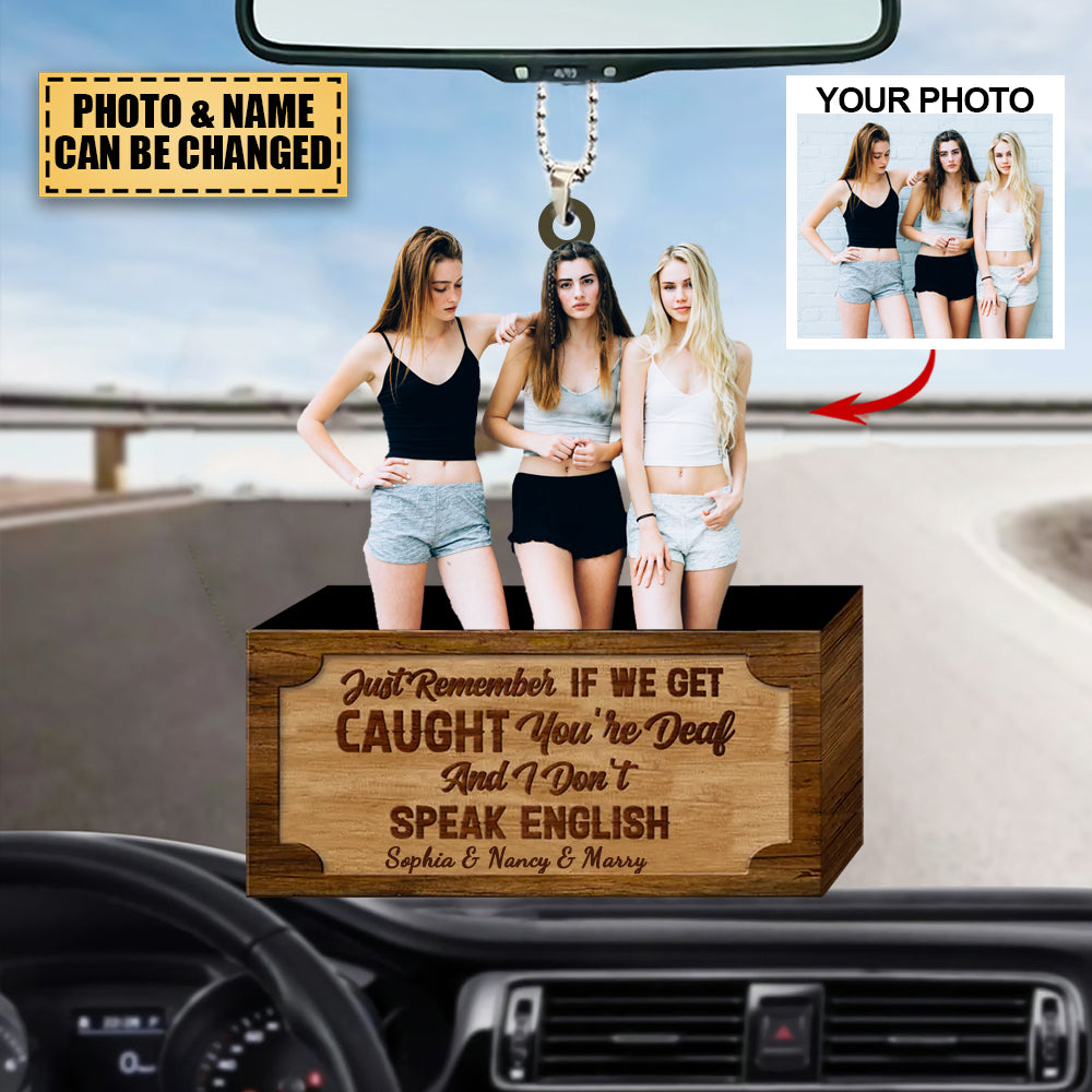 Personalized Car Hanging Ornament - Gift For Besties-Upload Photo