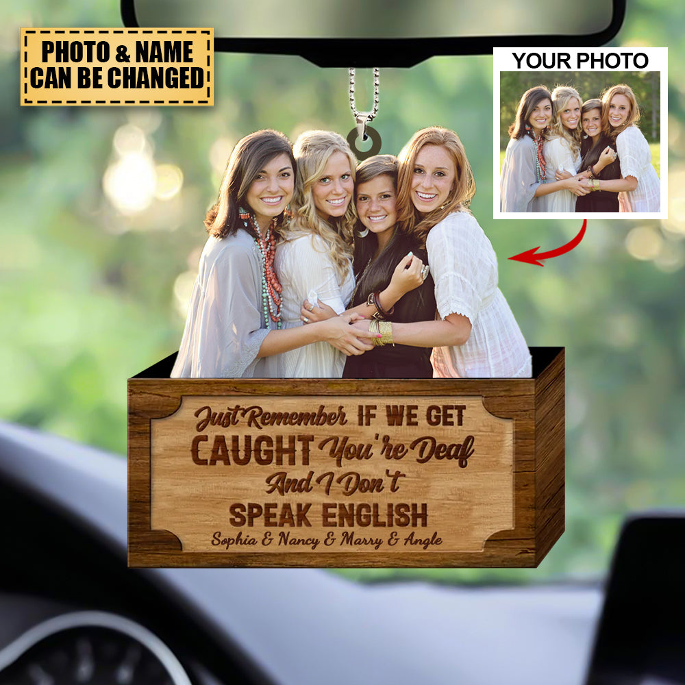 Personalized Car Hanging Ornament - Gift For Besties-Upload Photo
