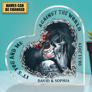 The Day I Lost You Personalized Heart Shaped Acrylic Plaque