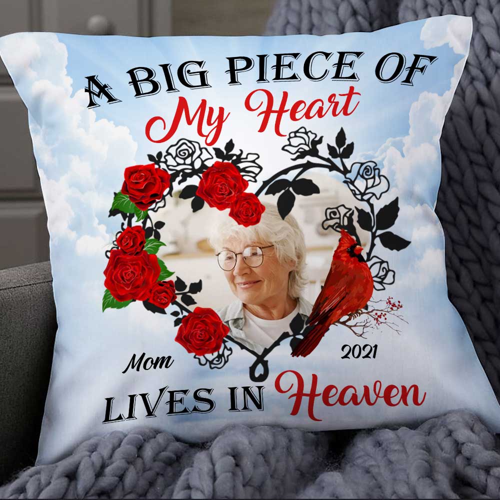 Memo A Big Piece Of My Heart Heaven Photo Pillow
