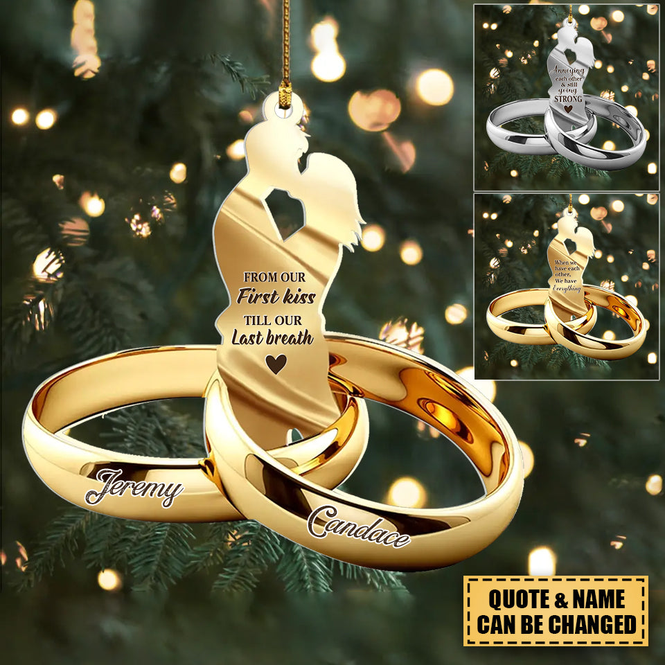 Custom Personalized Couple Acrylic Ornament - Christmas Gift Idea For ...