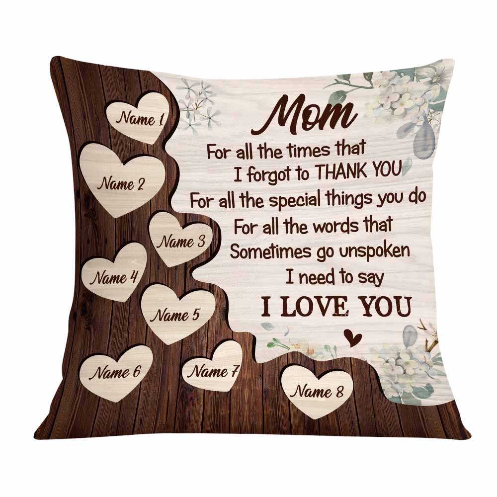 Personalized Mom Grandma Pillow