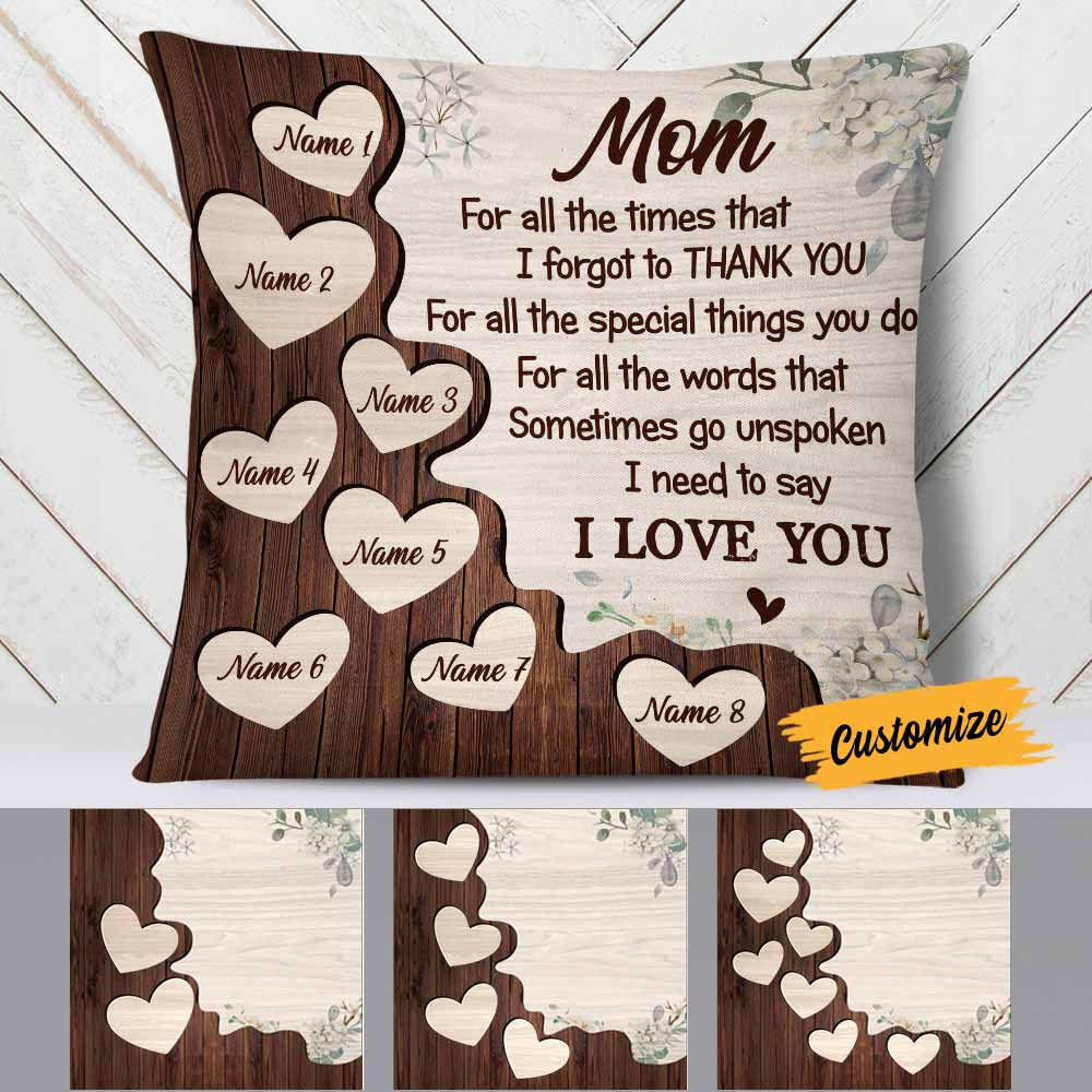 Personalized Mom Grandma Pillow