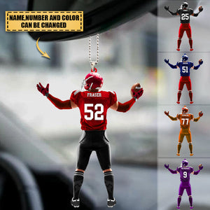 Personalized American Football Car Hanging Ornament-Great Gift Idea For Football Player/Lover
