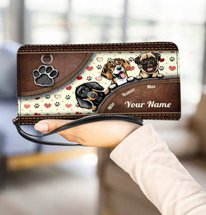 Double Sides Printed - Personalized Clutch Purse for Dog Lovers