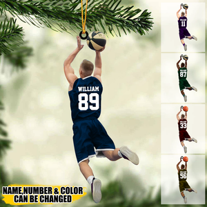 Custom Personalized Basketball Player Christmas Ornament, Gift For Basketball Lovers