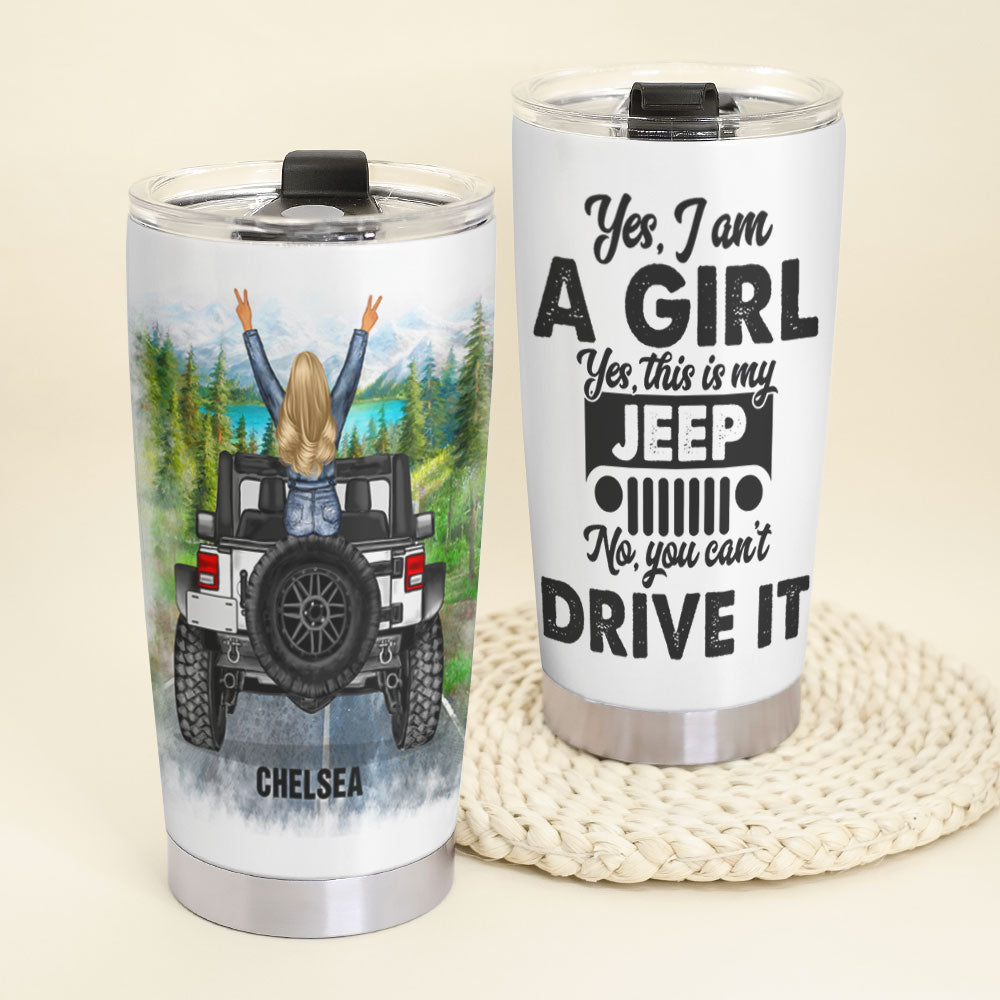 Personalized JP Tumbler Cup - Yes, I Am A Girl. Yes, This Is My JP - Gift For Journey Girls