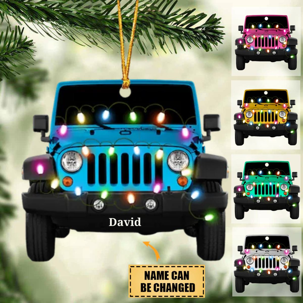 Personalized Off-Road Car Acrylic Christmas Ornament