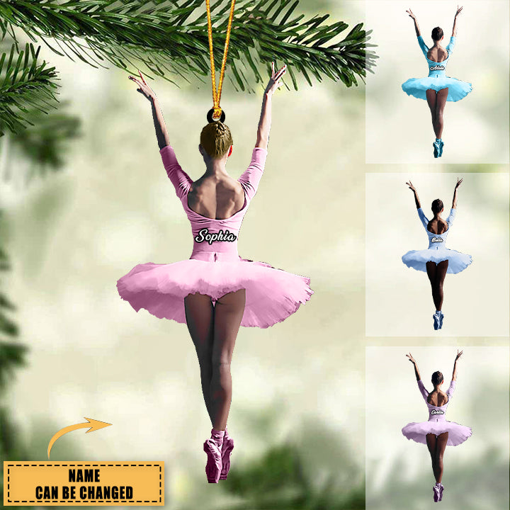 Personalized Ballet Dancer Acrylic Christmas Ornament,Great Gift For Ballet Lovers-2