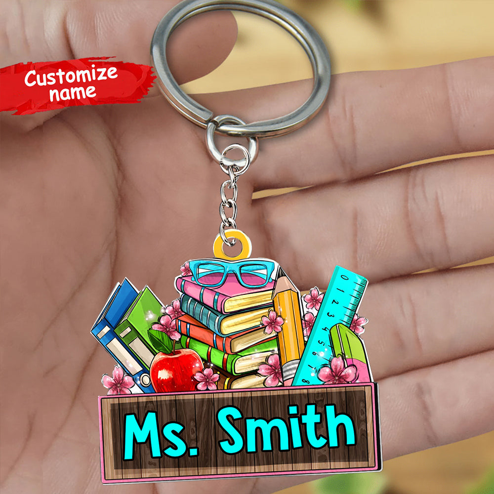 Teacher life Personalized Acrylic Keychain Personalized Teacher's Day Gift