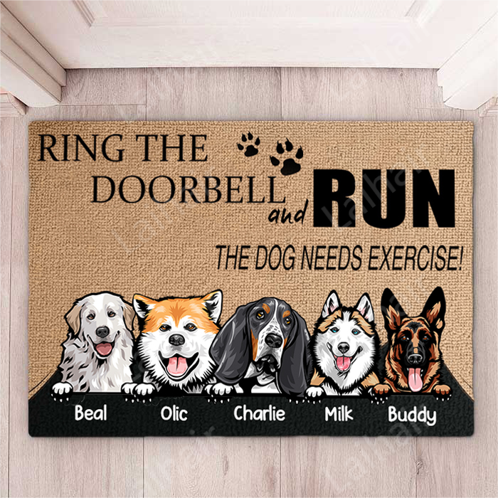 Dog online doorbell mat