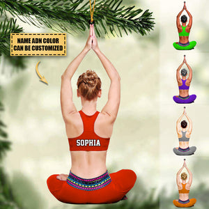 Personalized Yoga/Meditator Acrylic Christmas Ornament/Gift For Yoga Lovers/Meditators