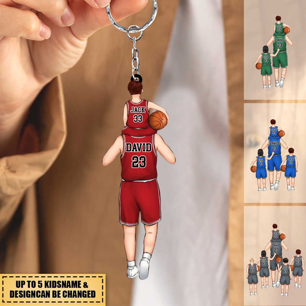 Thank You For Teaching Me To Play basketball - Personalized Rectangle Acrylic Keychain