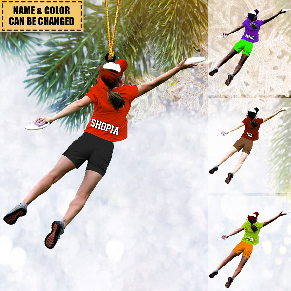 Custom Personalized Frisbee Lovers Christmas Ornament