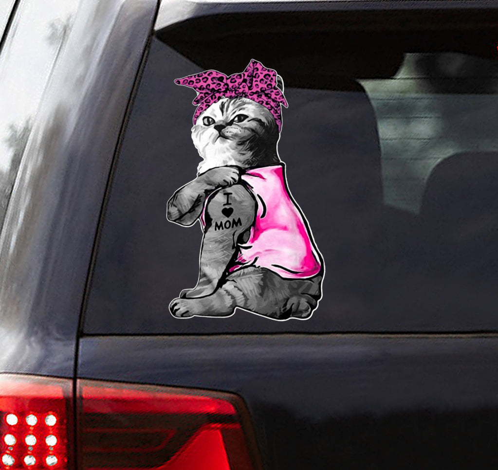 Cat i love mom cat lovers cat moms decal