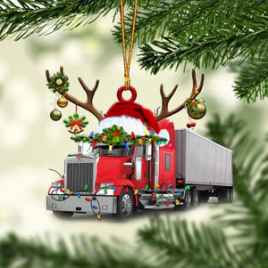 Trucker Personalized Custom Shaped Ornament, Christmas Gift For Truck Driver