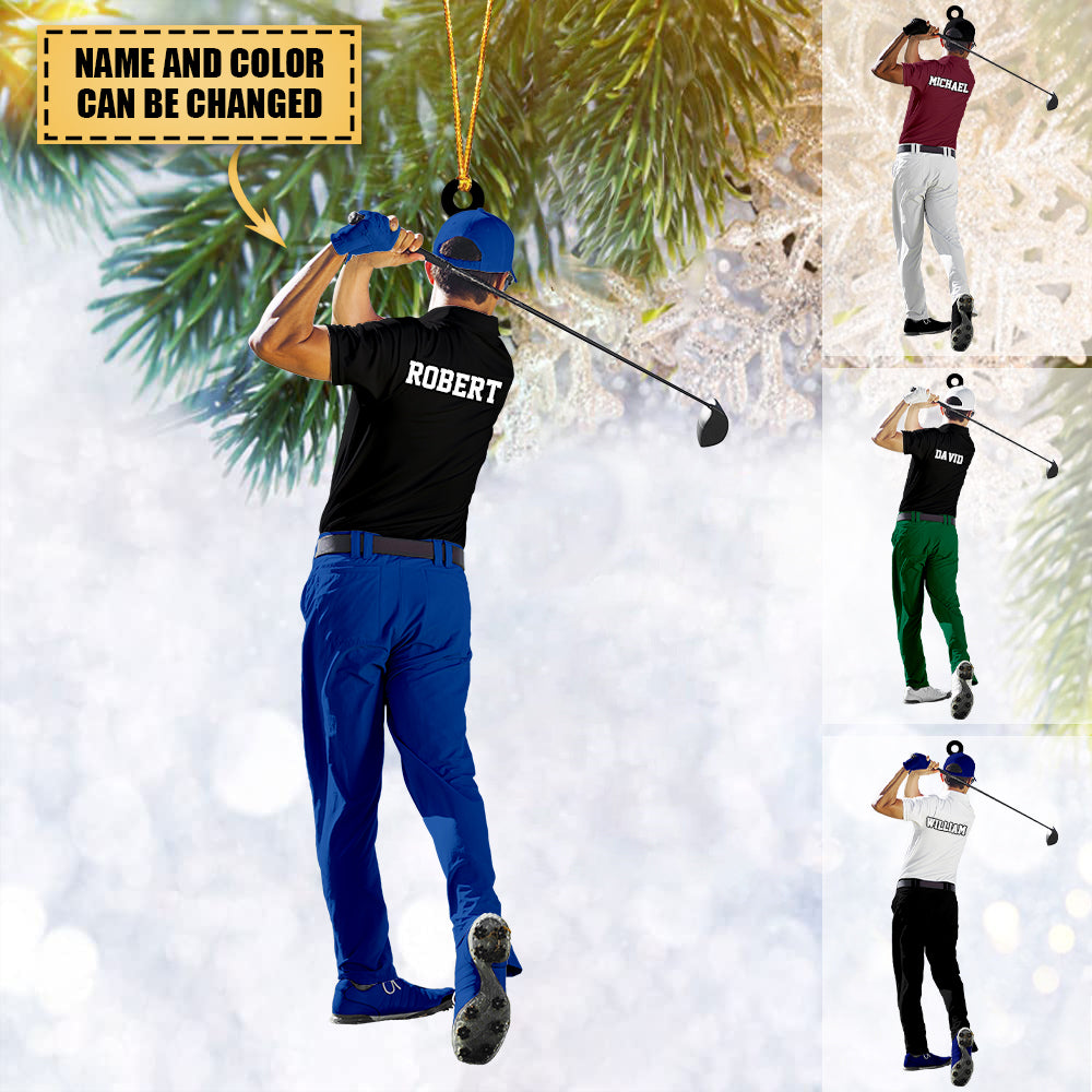 Personalized Golf Player Christmas Ornament -Great Gift Idea For Golf Lovers, Linksman