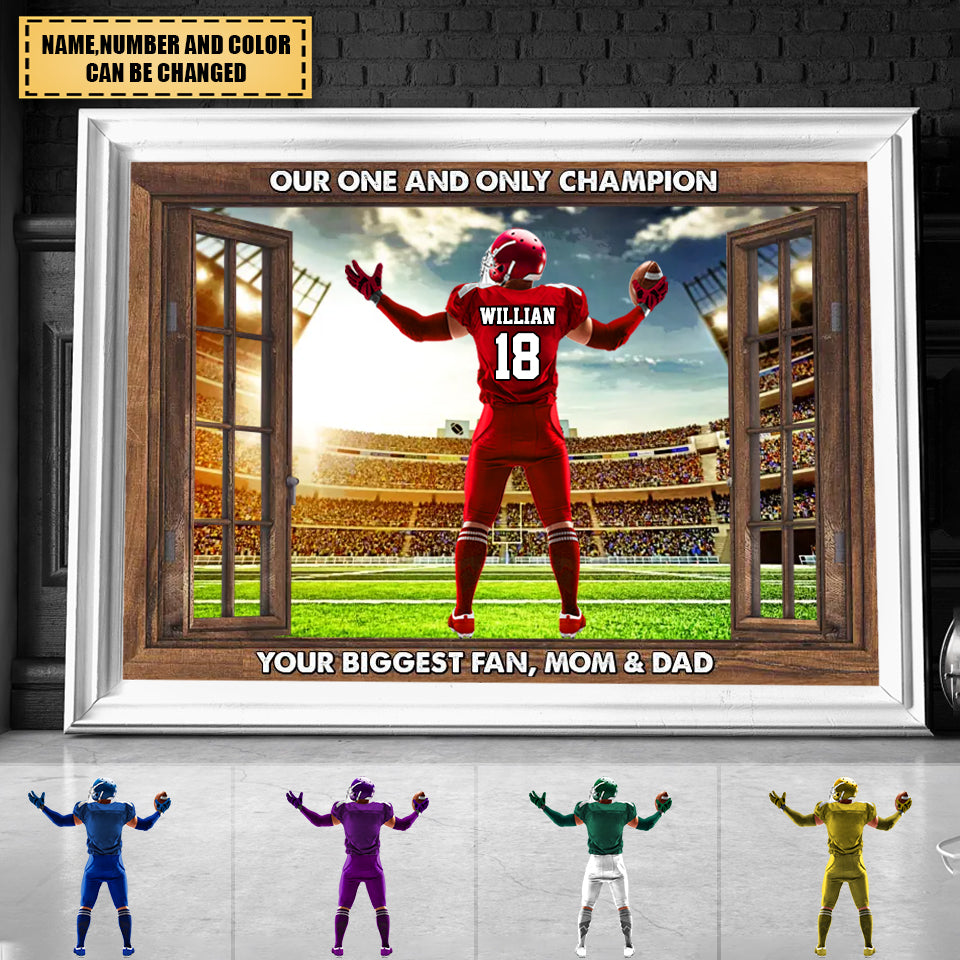 New Release Personalized American Football Horizontal Poster