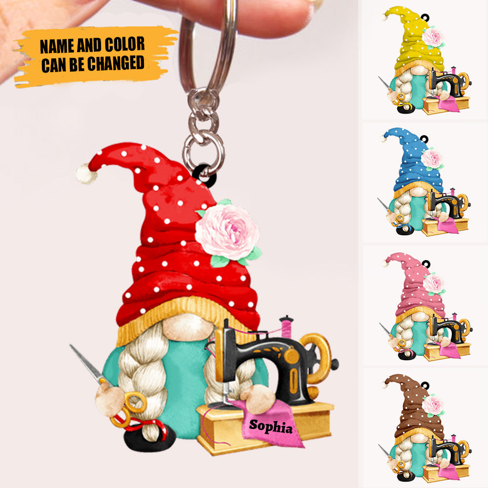 DWARF SEWING AND QUILTING Acrylic Keychain - laihair
