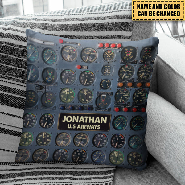 Pilot Flight Instruments - Personalized Pillow