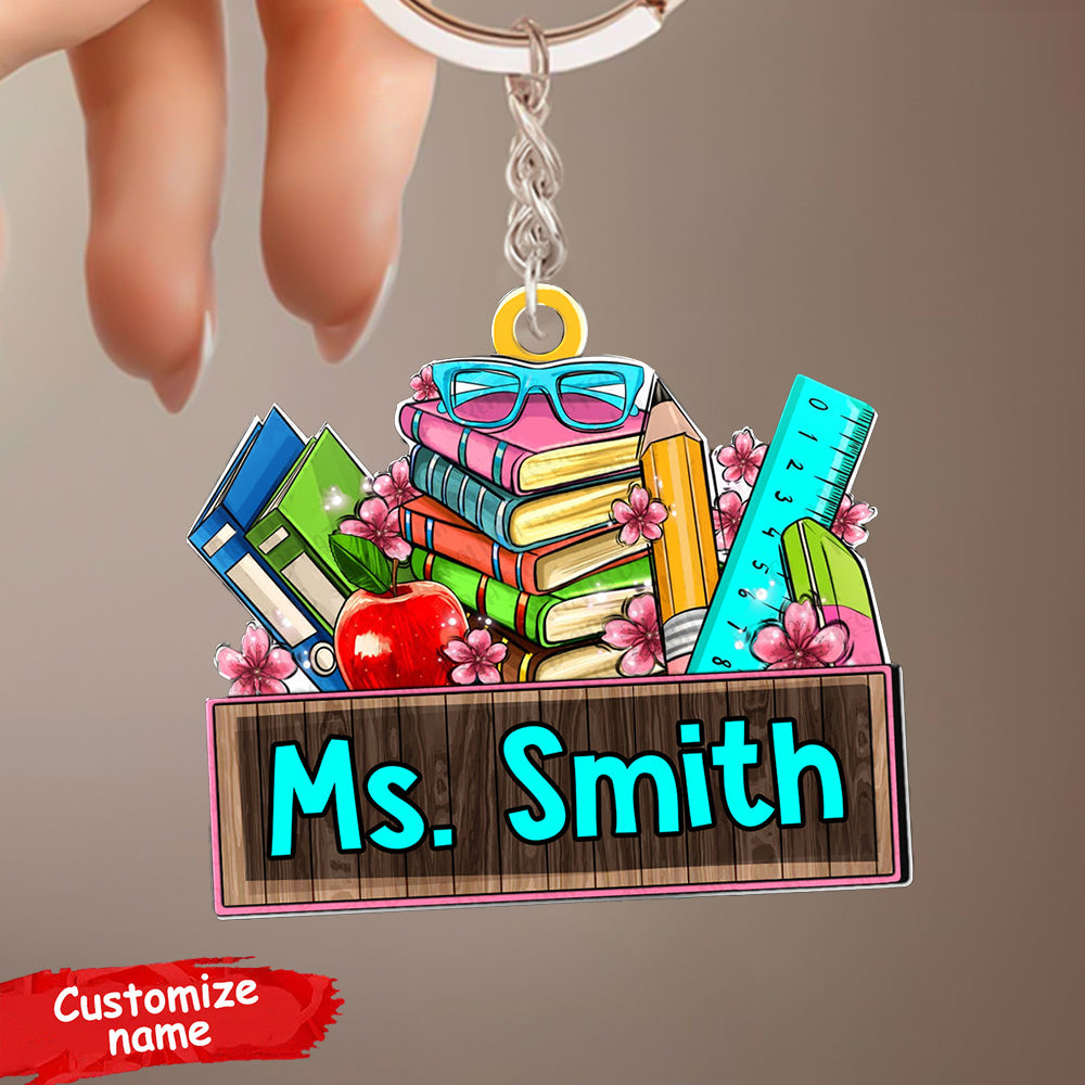 Teacher life Personalized Acrylic Keychain Personalized Teacher's Day Gift