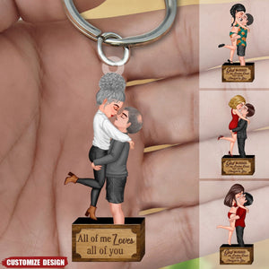 God Blessed - Couple Personalized Acrylic Keychain - Gift For Couple