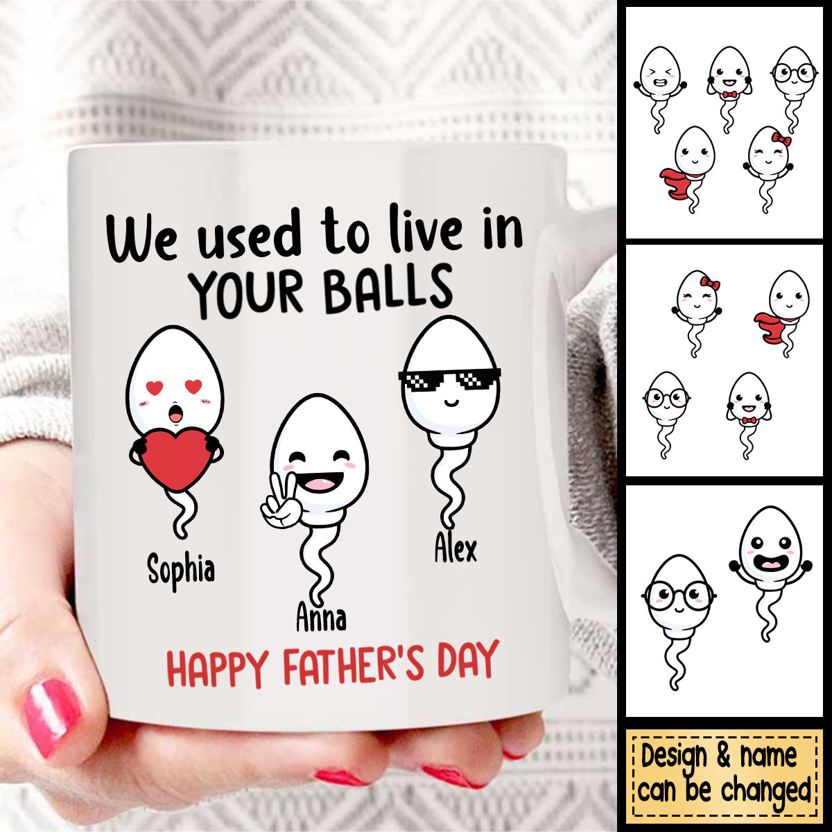 Little Kids We Used To Lived In, Personalized Mug, Father's Day Gifts, Gift For Dad