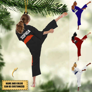 Personalized Karate/Taekwondo/Martial Art Christmas Ornament-Great Gift idea For Karate/Taekwondo/Martial Art Lovers
